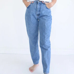 Vintage  Authentic Northern Denim Blue High Waisted Tapered Denim Jeans